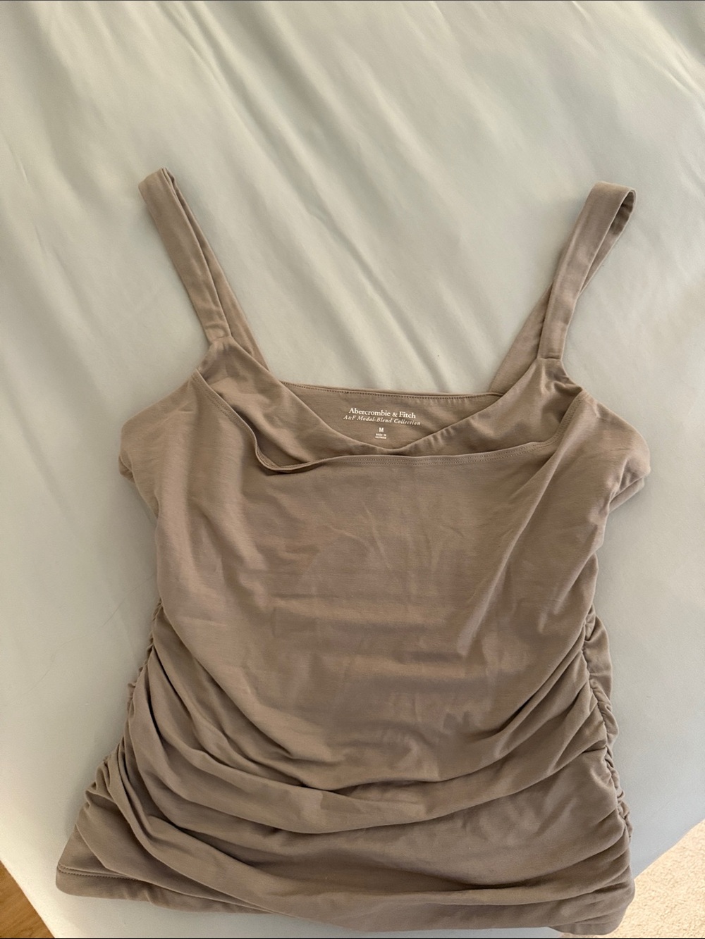 Abercrombie & Fitch Taupe Ruched Tank Top